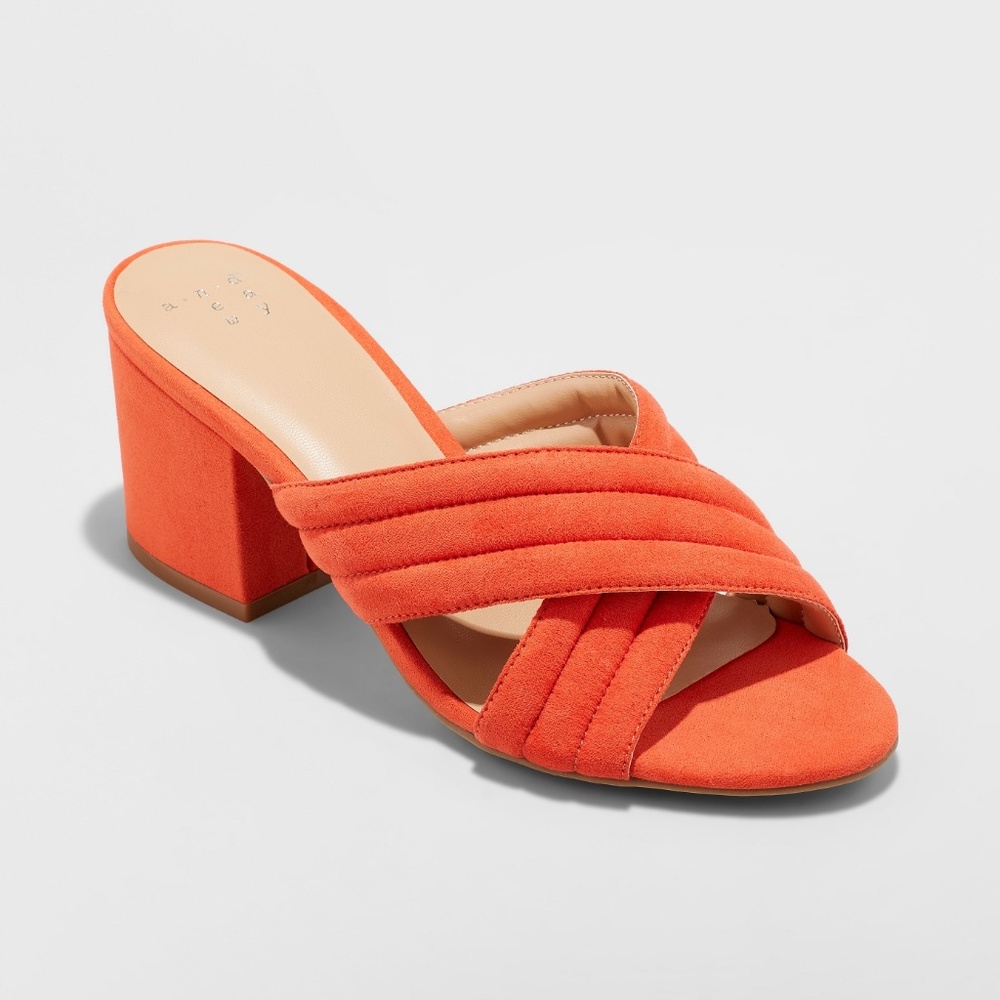 Orange Miriam Heeled Sandals